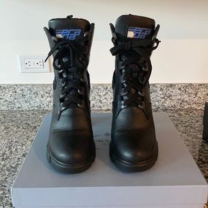 Prada neoprene leather boots